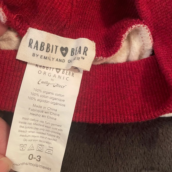 Rabbit & Bear Organic by Emily & Oliver sweatpants w/elastic waistband & ankles - Picture 2 of 6